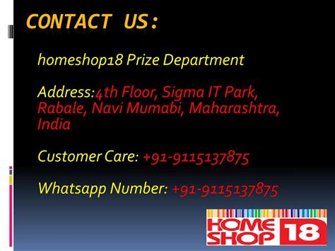 homeshop18 lucky draw contact
